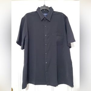 Lands end mens black button shirt